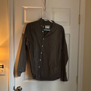 Express Men's Brown Casual Button Down Shirt